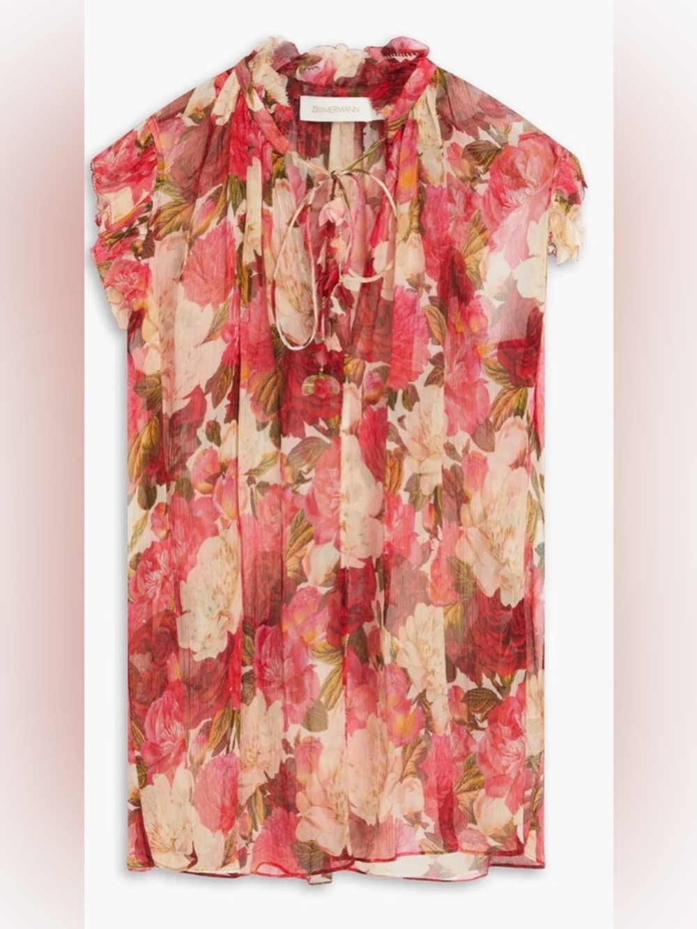 NWT AU0P 100%Silk Zimmermann Wonderland Frilled Tank - Picture 7 of 10